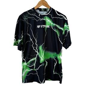 NWT Jaded London Men's Dragon Graphic Short Sleeve T Shirt Black Green Size XS